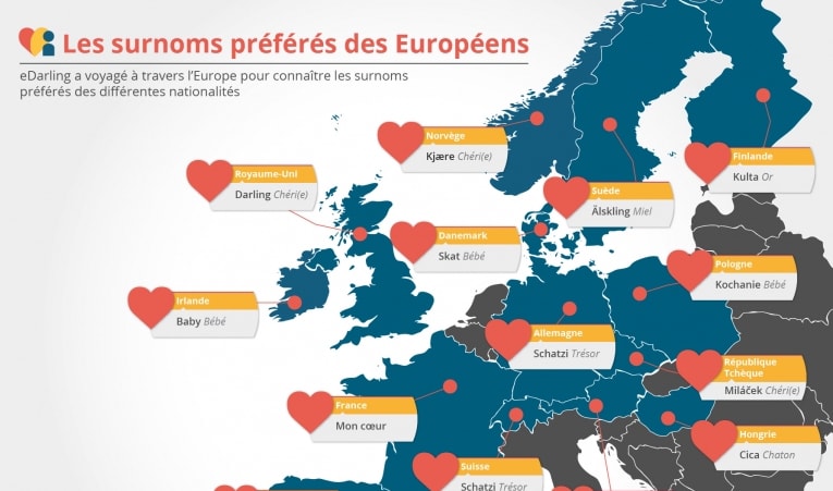 carte des surnoms en europe