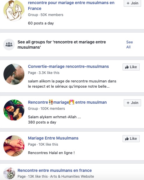 groupes FB pour musulmans